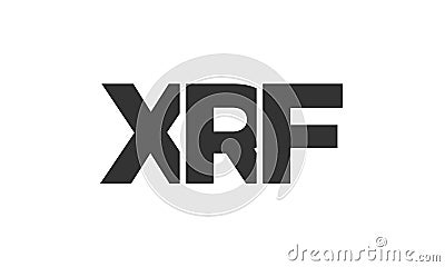 XRF logo design template with strong and modern bold text. Initial based vector logotype featuring simple and minimal typography. Vector Illustration