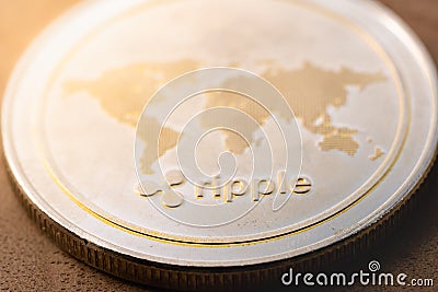 RippleXRP Coin. Editorial Stock Photo