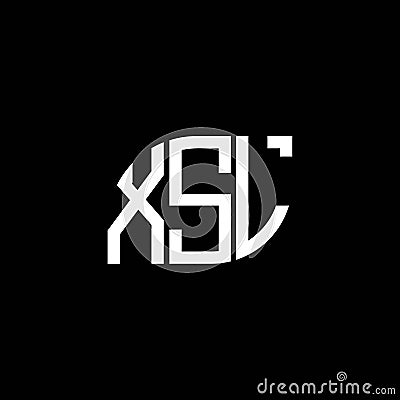 XSl letter logo design on black background. XSl creative initials letter logo concept. XSl letter design.XSl letter logo design on Vector Illustration