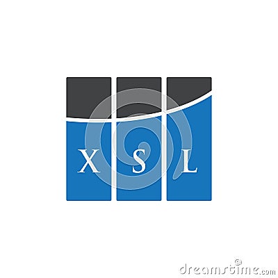 XSL letter logo design on white background. XSL creative initials letter logo concept. XSL letter design Vector Illustration