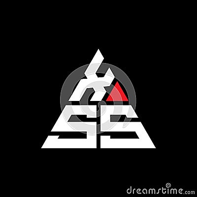 XSS triangle letter logo design with triangle shape. XSS triangle logo design monogram. XSS triangle vector logo template with red Vector Illustration