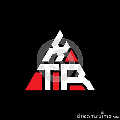 XTR triangle letter logo design with triangle shape. XTR triangle logo design monogram. XTR triangle vector logo template with red Vector Illustration