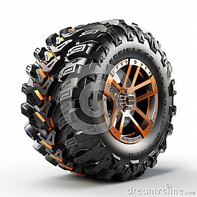 Xtreme Sports Tires: Hyper-detailed Fourwheeler Tires For Atvs Stock Photo