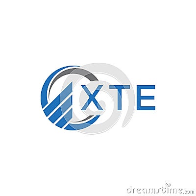 XTTE Flat accounting logo design on white background. XTTE creative initials Growth graph letter logo concept. XTTE business Vector Illustration