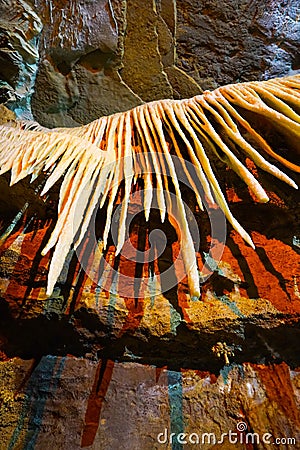 Magic Xueyu stalactites Cave Fengdu, Chongqing, China Stock Photo