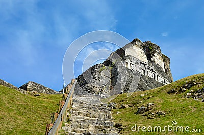 Xunantunich archaeological site of Mayan civilization in Western Belize Stock Photo
