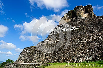 Xunantunich Belize Mayan Temple Stock Photo