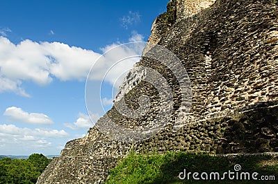 Xunantunich Belize Mayan Temple Stock Photo