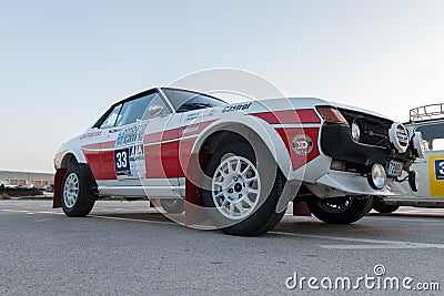 XV Rally Costa Brava Historic car race in a small town Palamos in Catalonia. 04. 19. 2018 Spain, town Palamos Editorial Stock Photo