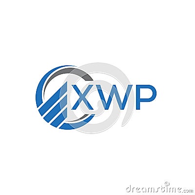 XWP0 Flat accounting logo design on white background. XWP0 creative initials Growth graph letter logo concept. XWP0 business Vector Illustration
