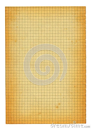 XXL size piece of old squared paper Stock Photo