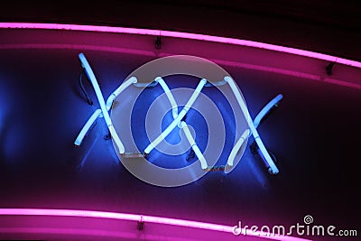 XXX neon sign Stock Photo