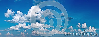XXXL panorama of blue sky with clouds Stock Photo