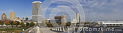 XXXL Panoramic Morning in Milwaukee Stock Photo