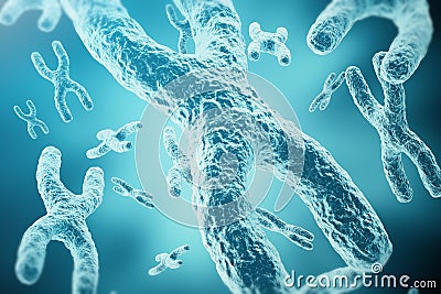 XY-chromosomes as a concept for human biology medical symbol gene therapy or microbiology genetics research. 3d Stock Photo