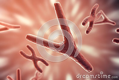 XY-chromosomes as a concept for human biology medical symbol gene therapy or microbiology genetics research. 3d Stock Photo