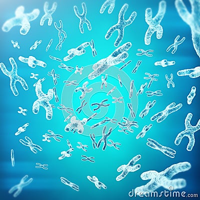 XY-chromosomes as a concept for human biology medical symbol gene therapy or microbiology genetics research. 3d Stock Photo