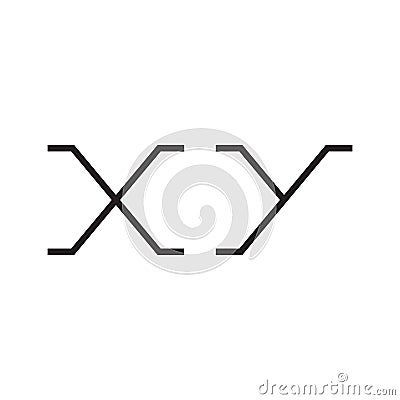 xy initial letter vector logo icon Vector Illustration