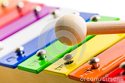 Xylophone Closeup Detail Stock Photo