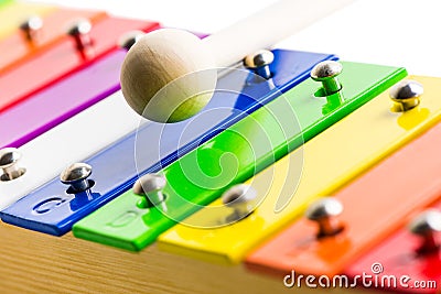 Xylophone Closeup Detail Stock Photo