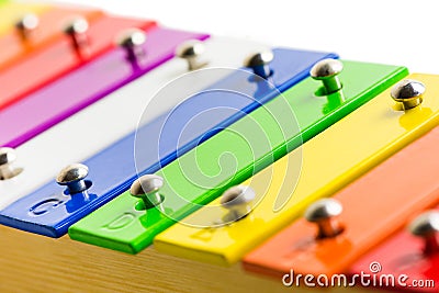 Xylophone Closeup Detail Stock Photo