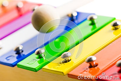 Xylophone Closeup Detail Stock Photo