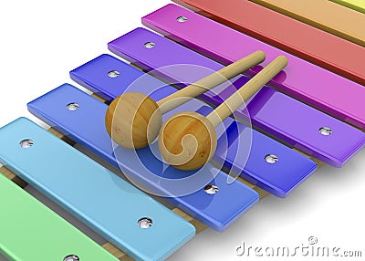 Xylophone - 3D Stock Photo
