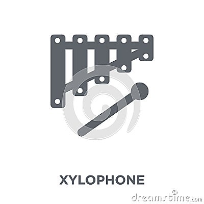 Xylophone icon from collection. Vector Illustration