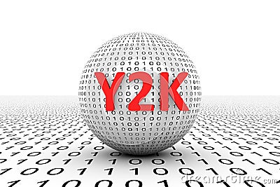 Y2K conceptual sphere Cartoon Illustration