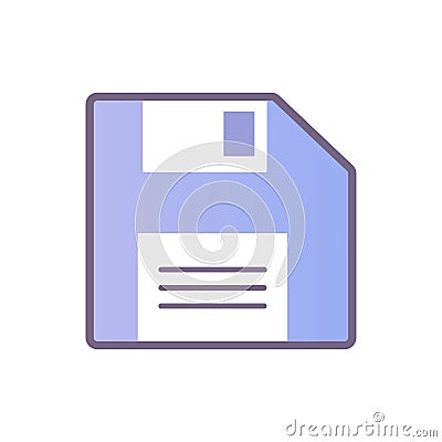 y2k interface, Icon, floppy disk, commander interface element Vector Illustration