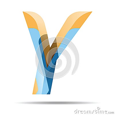 Y Letter Colorful Modern alphabet logo Vector Illustration