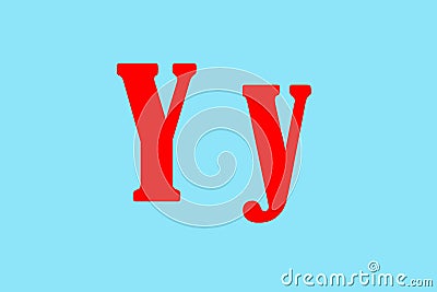 Illustration of the `y` letter Stock Photo