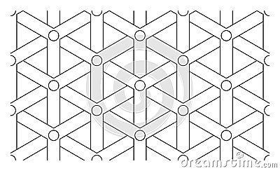 Y Pattern, Basket Weave, Seamless Pattern, Vector, Scalable, Line Art Vector Illustration