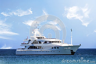 Yacht at the sea Stock Photo