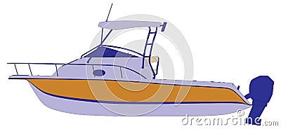 Yacht boat ship silhouette outline Stock Photo