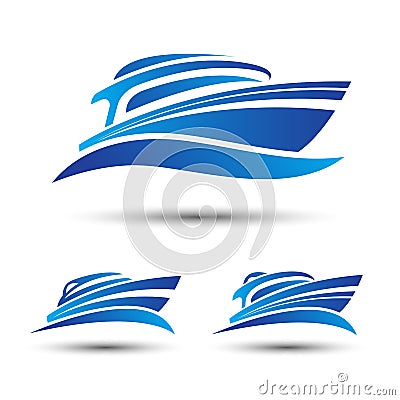 Yacht boat Vector Illustration