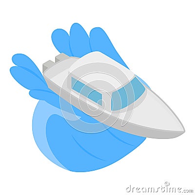 Yacht club icon, isometric style Vector Illustration