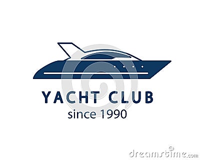 Yacht Club Logo Vector Illustration