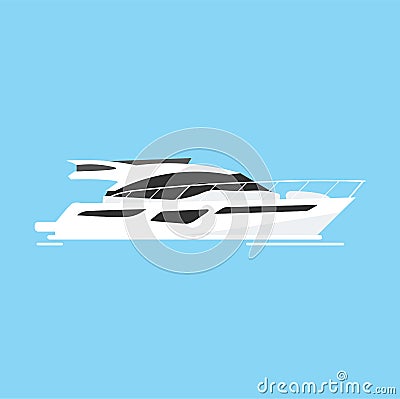 Yacht club and sailing sport. Sea travel. Vector illustration. Vector Illustration