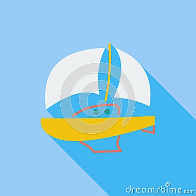 Yacht. Vector Illustration