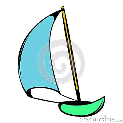Yacht icon, icon cartoon Vector Illustration