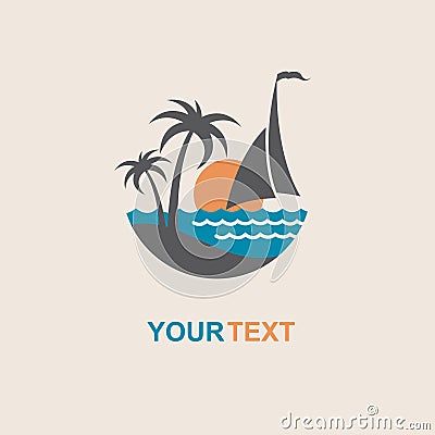 Yacht icon image Vector Illustration