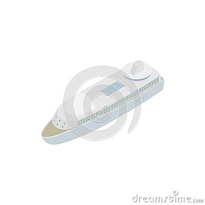 Yacht icon, isometric 3d style Vector Illustration