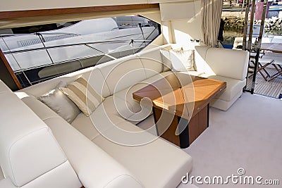 Yacht interior Stock Photo