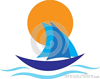 Yacht logo Vector Illustration