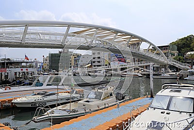 Yacht marina in the gushan ferry pier Editorial Stock Photo
