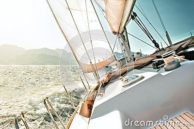 Yacht sailing Stock Photo