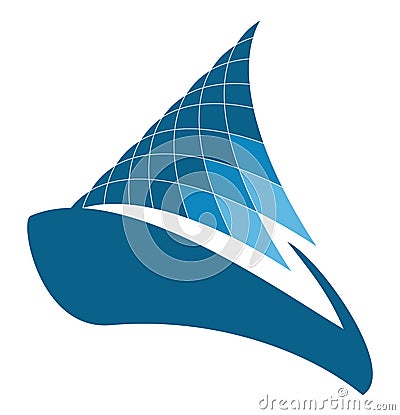 Yacht Sailing Logo Design Stock Photo