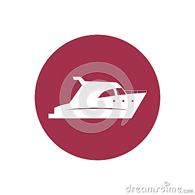 Yacht sign icon, vector illustration. Flat design style Vector Illustration