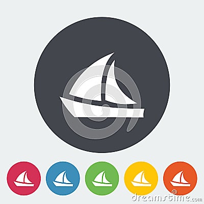 Yacht. Vector Illustration